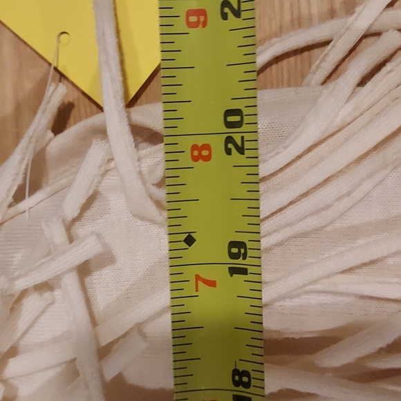 Women's Mike & Me By Moon Craft Cotton Fringe Vest W/ Neck Scarf Size OSFM - Picture 5 of 7